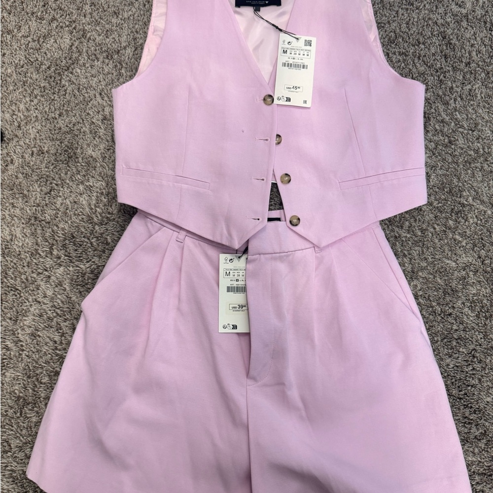 Zara Vest & Shorts Set